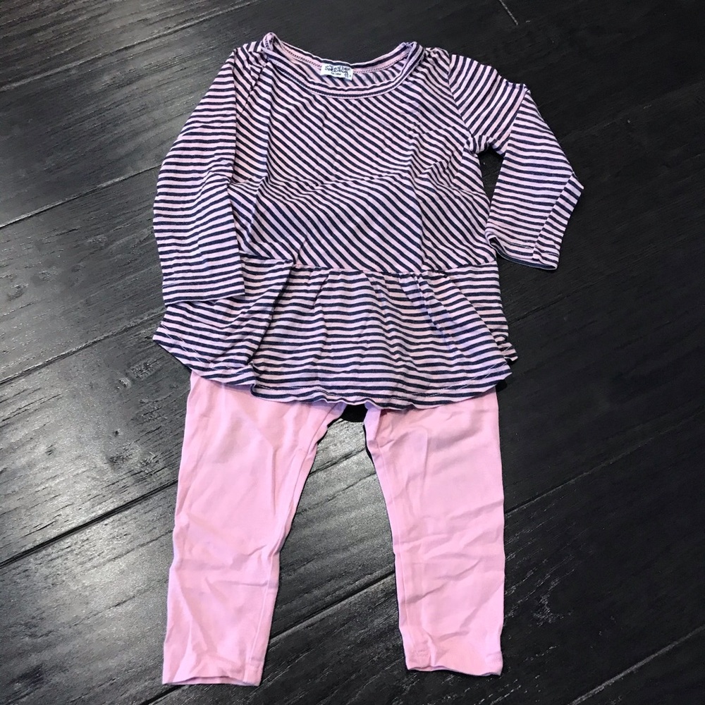 Splendid matching set with peplum top and leggings